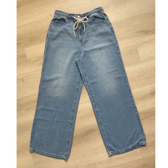 LOFT Pants - Loft The Palazzo Womens Zip Up Denim Palazzo Pants Light Wash Size 12